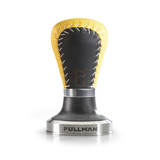 Tamper BigStep for SAGE machines | 53.40mm | Leather - Black / Yellow